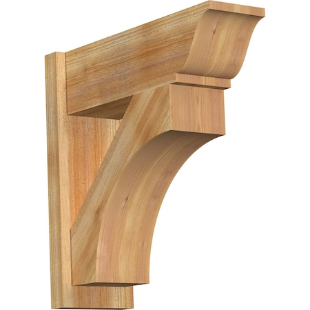 Ekena Millwork Westlake Rough Sawn Traditional Outlooker, Western Red Cedar, 8"W x 24"D x 24"H OUT08X24X24WTL01RWR